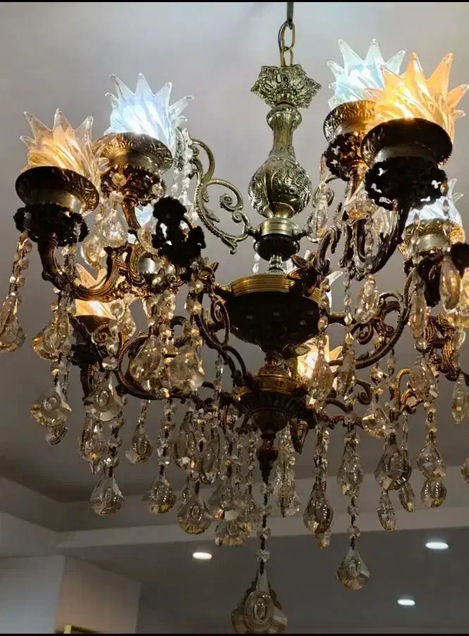 ۲عدد لوستر برنز|لوستر و چراغ آویز|بهارستان, |دیوار