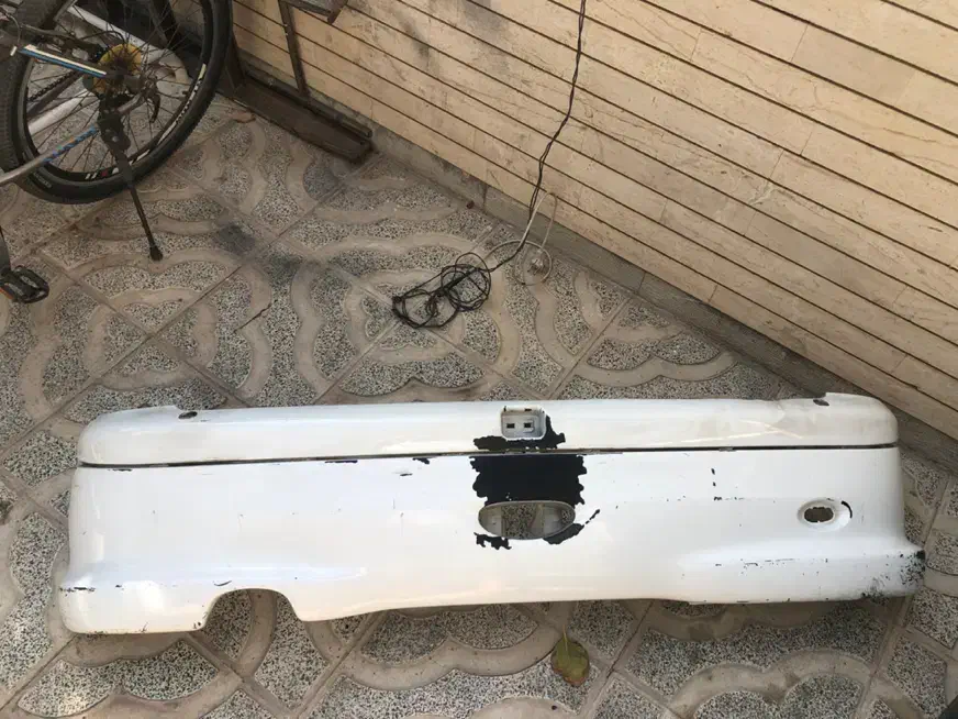 سپر عقب ۲۰۶ سفید و اگزوز استیل حرفه ای|قطعات یدکی و لوازم جانبی|اصفهان, باب الدشت|دیوار