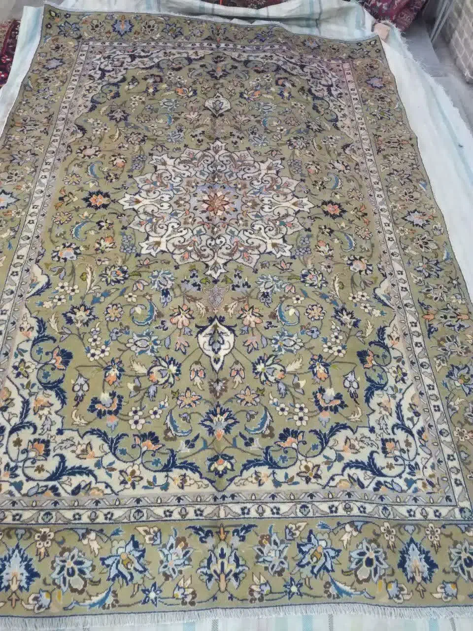 نقدواقساط،3قطعه قالی ماهی وکاشان کارکرده|فرش|تبریز, |دیوار