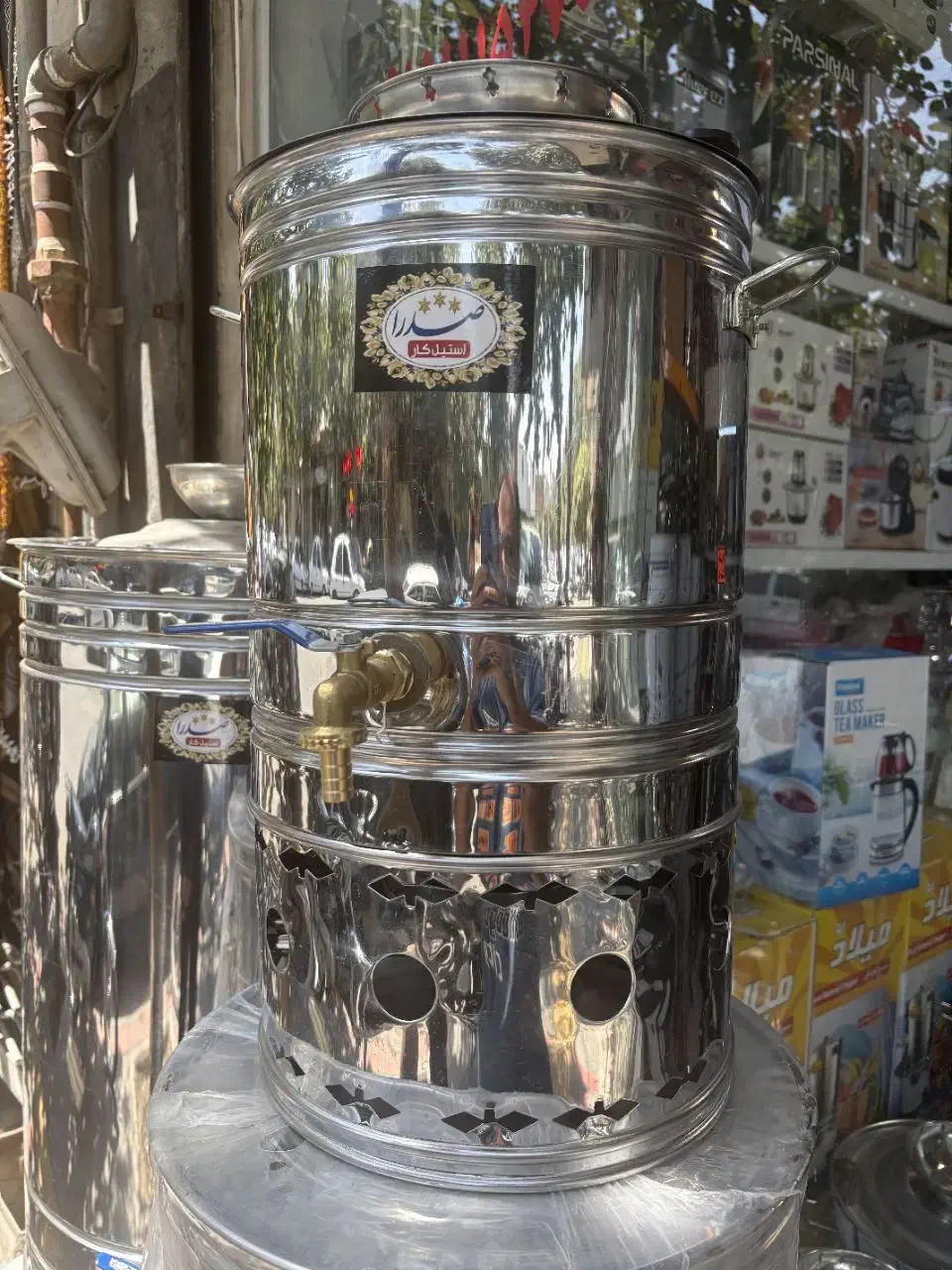 سماور رنگی صنعتی بزرگ هیئتی گازی|سماور، چای‌ساز، قهوه‌ساز|مشهد, شهید آوینی|دیوار