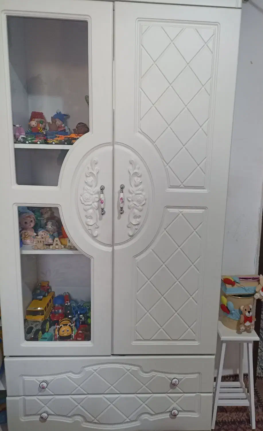 سرویس خواب نوزادی و نوجوان همراه با دراور|تخت و سرویس خواب|محمدیه-قزوین, |دیوار