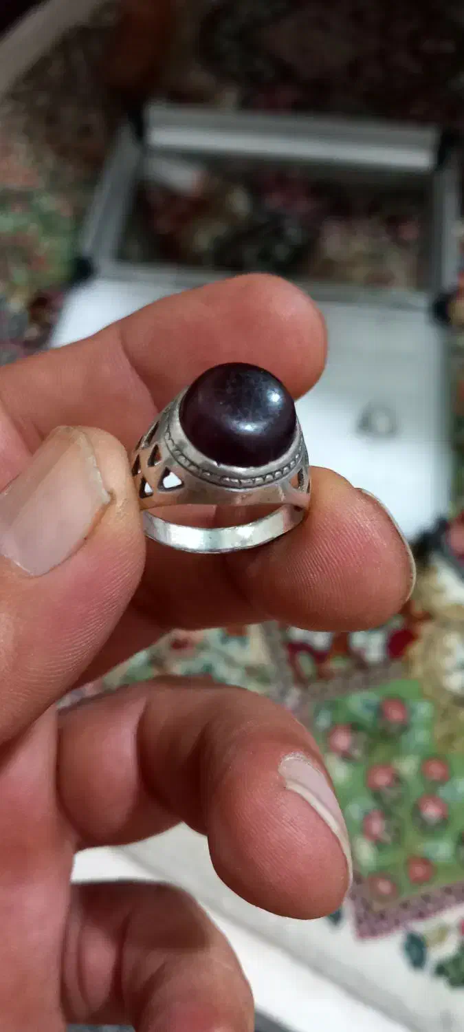 انگشتر عقیق تراشدار قطعی|جواهرات|اسلام‌شهر, شهرک مفیدی|دیوار