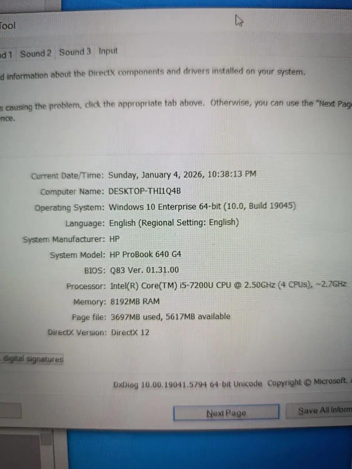 لپتاپ اچ پی 640 G4 ci5 نسل ۷ رم ۸|رایانه همراه|باقرشهر, |دیوار