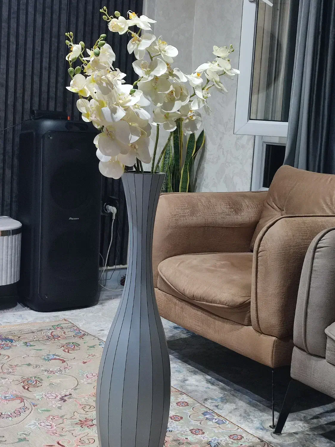 گل و گلدان مصنوعی گل ارکیده سفید|گل مصنوعی|ری, جوانمرد قصاب|دیوار