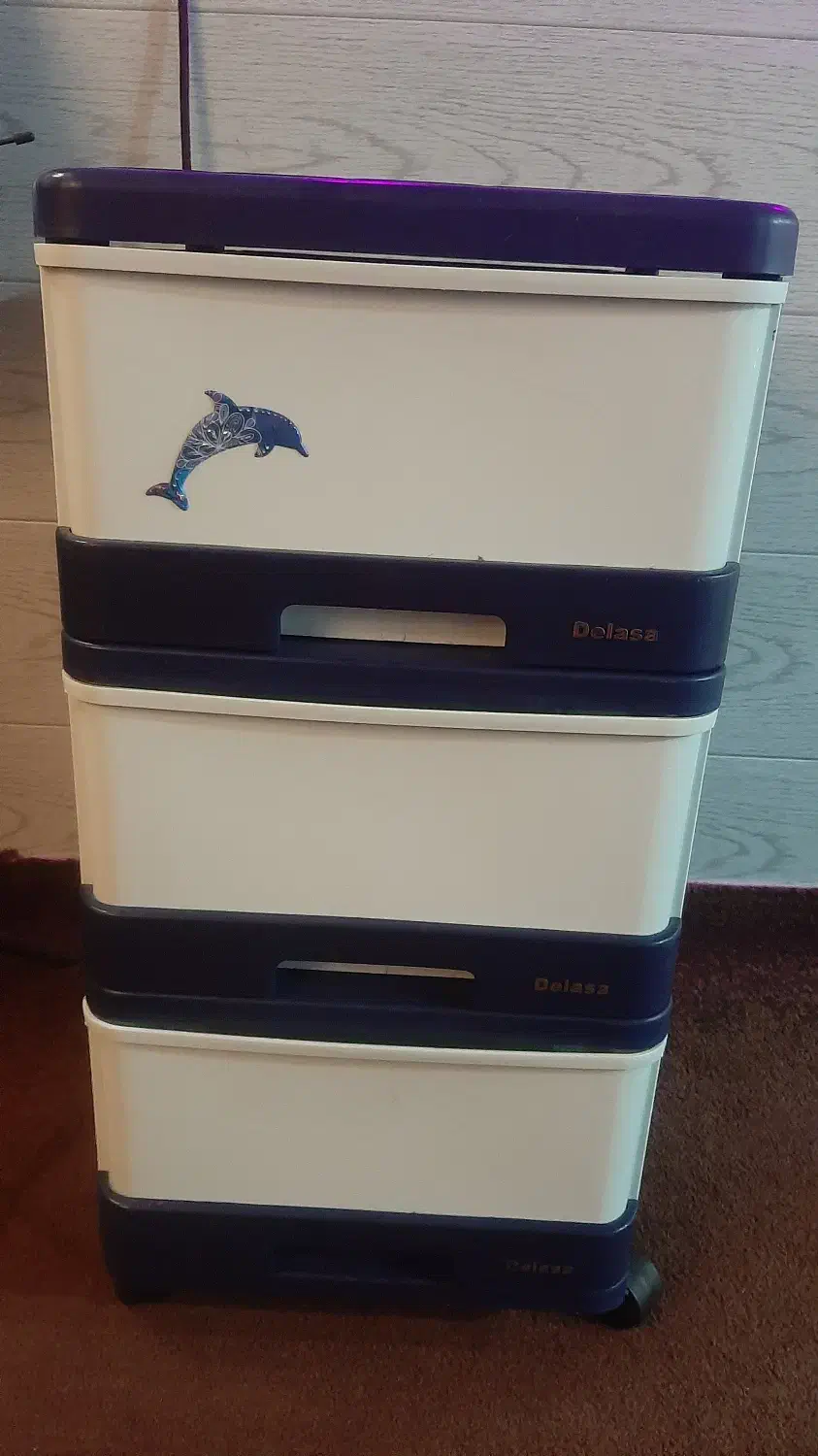 کشوی ۳ طبقه چرخ دار دلاسا|جاکفشی، کمد، دراور|آمل, |دیوار