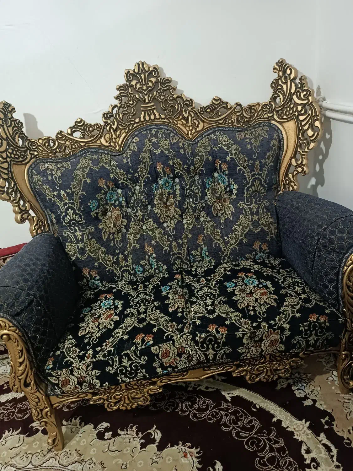 مبل دونفره سلطنتی|مبلمان خانگی و میز عسلی|سنندج, |دیوار