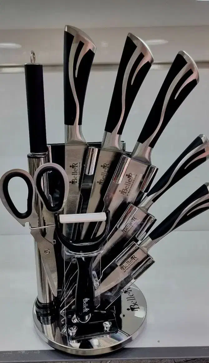 سرویس کارد و ساطور فولادی بلرآلمان چاقو اشپزخانه|ظروف پخت‌وپز|قم, نیروگاه|دیوار