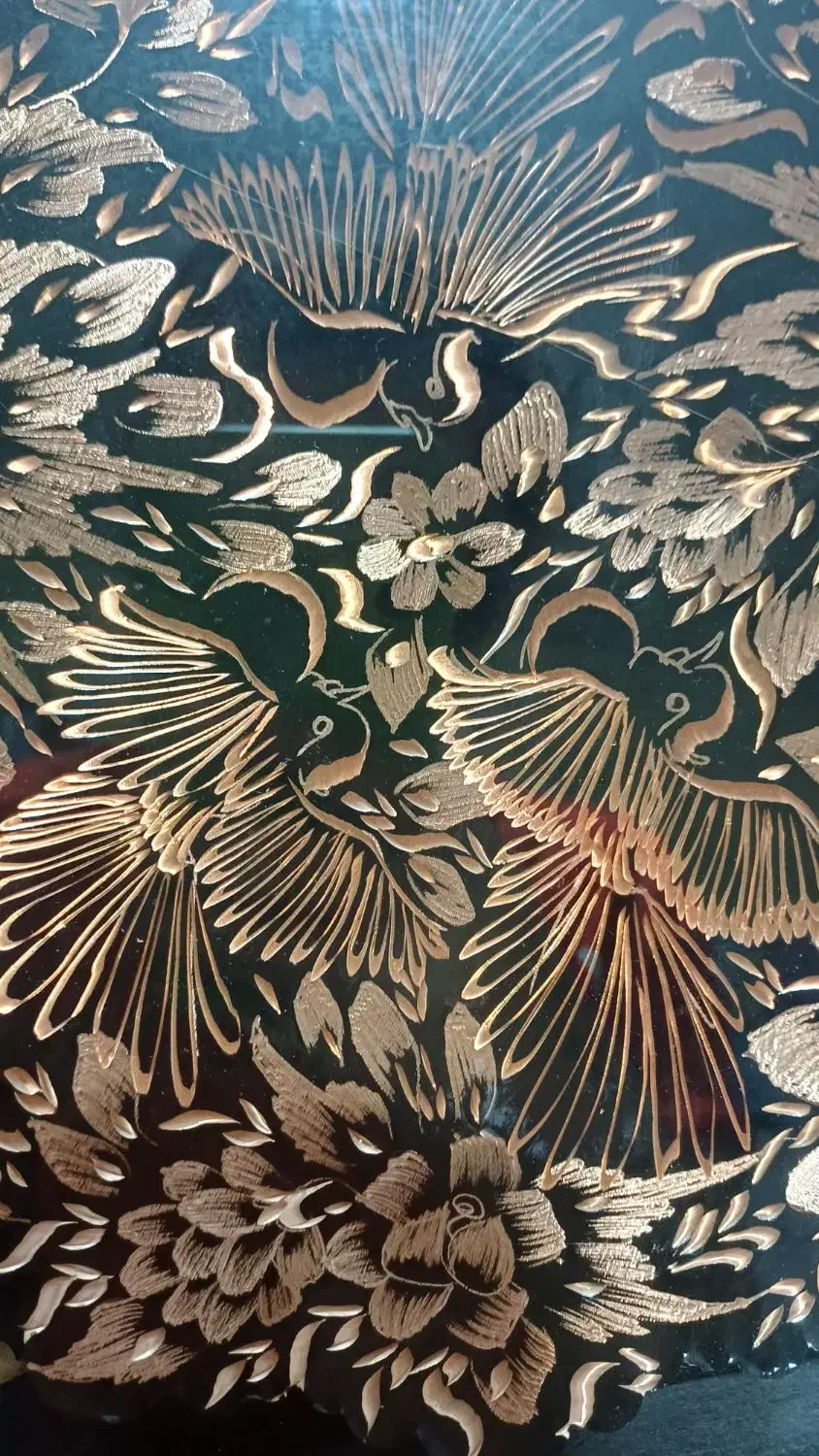 صنایع دستی اصفهان بشقاب مسی قلمزنی مدل الماس تراشه|صنایع دستی و سایر لوازم تزئینی|تهران, ایرانشهر|دیوار