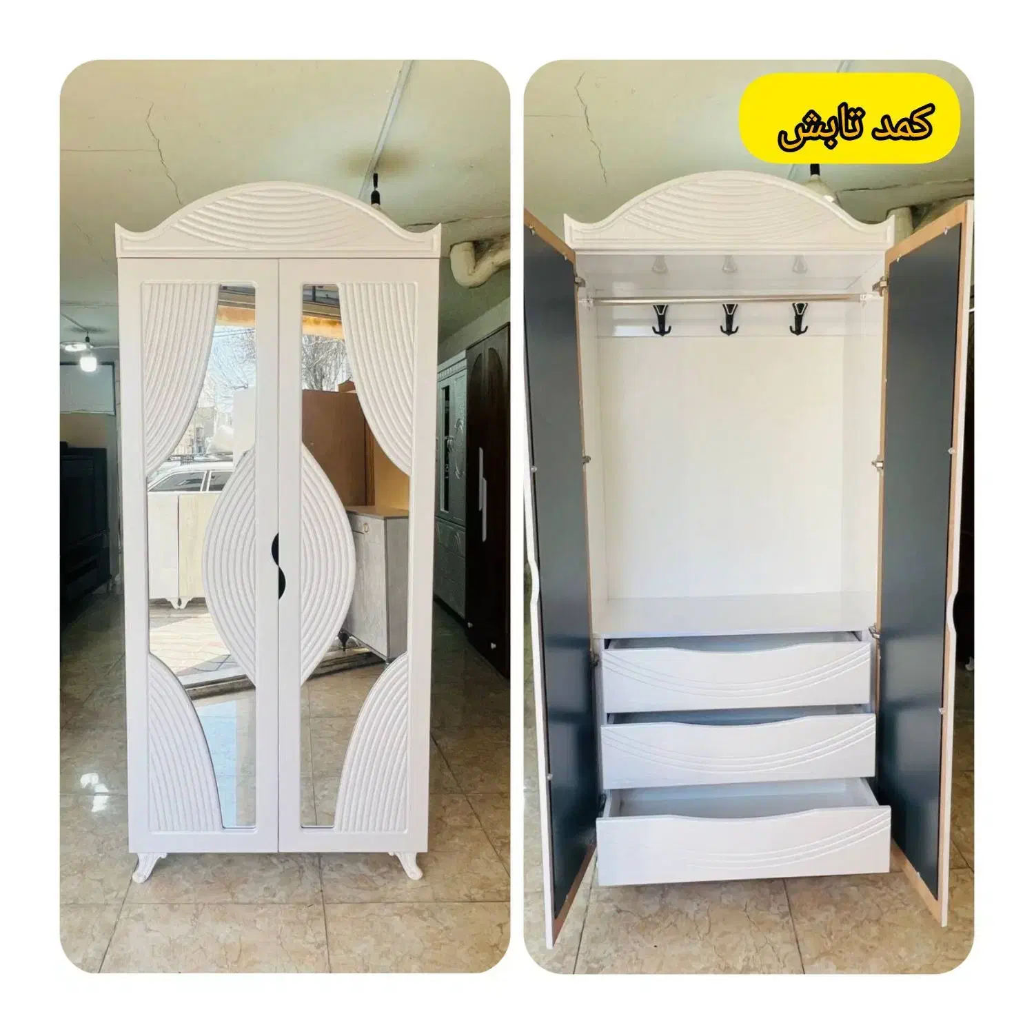 فروش ویژه کمد های دیواری در سایز مختلف عرض ۱۲۰|جاکفشی، کمد، دراور|الوند, |دیوار