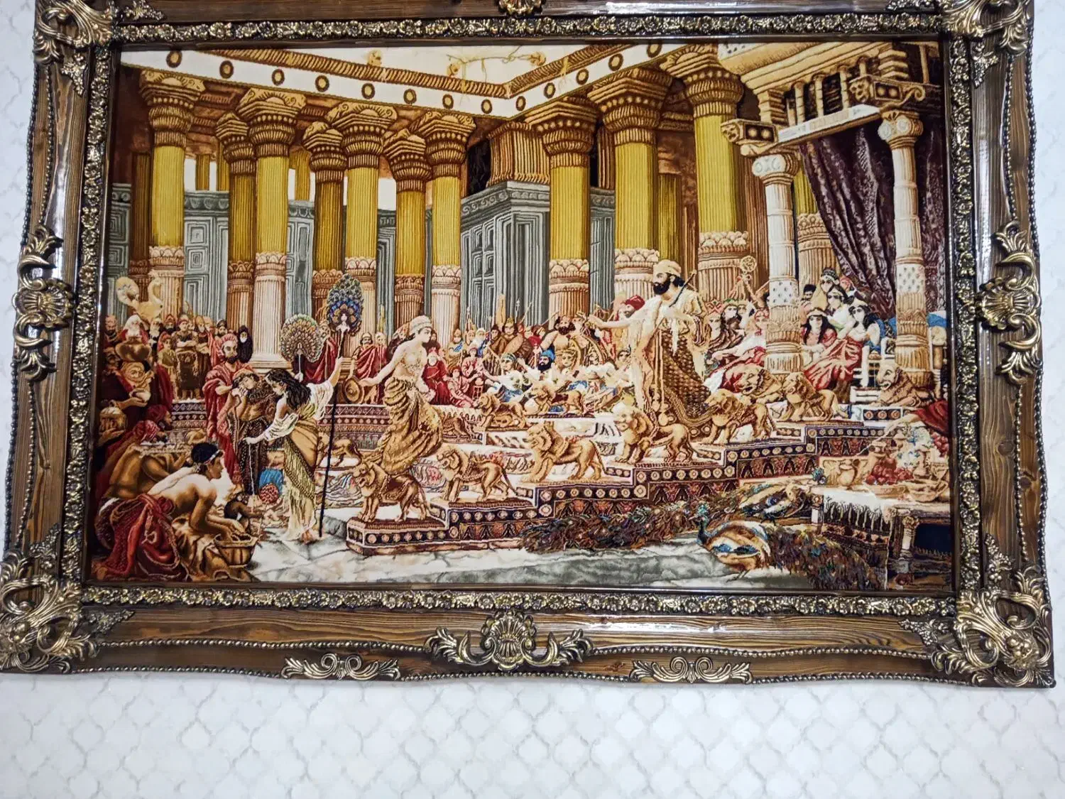 تابلو فرش دست بافت قصر سلیمان|تابلو فرش|همدان, |دیوار