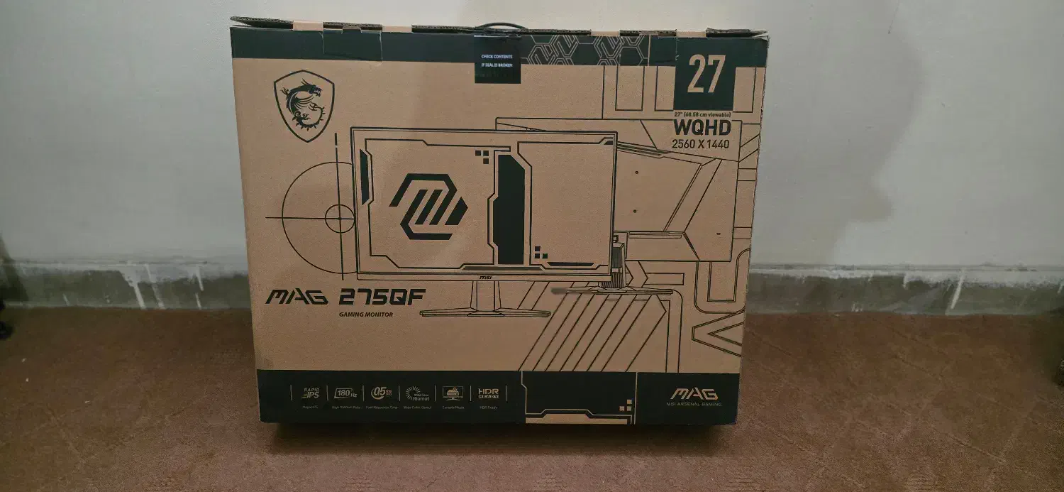 مانیتور 27 اینچ گیمینگ و طراحی MSI MAG 275QF|قطعات و لوازم جانبی رایانه|اصفهان, سروستان|دیوار