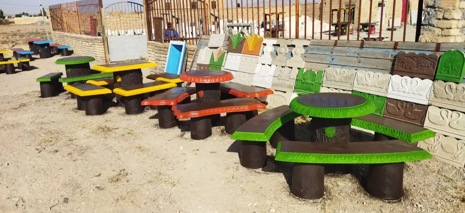 میز نیمکت باغ ویلا|صندلی و نیمکت|دلیجان, |دیوار