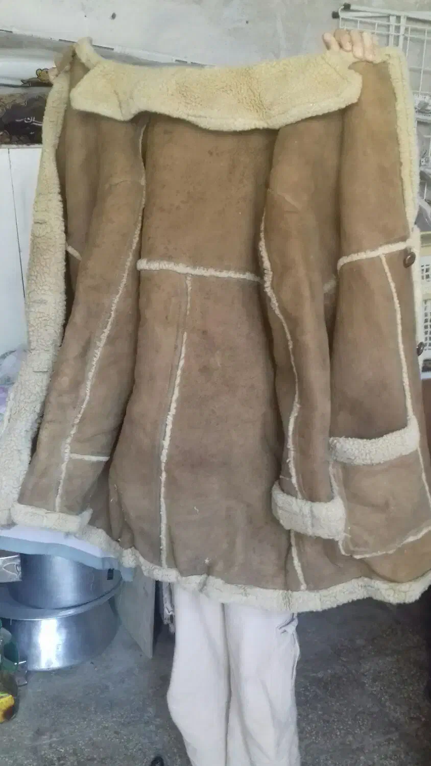 کاپشن پوست بوفالو انگلیسی مرتب و سالم مخصوص|کیف، کفش، کمربند|قوچان, |دیوار