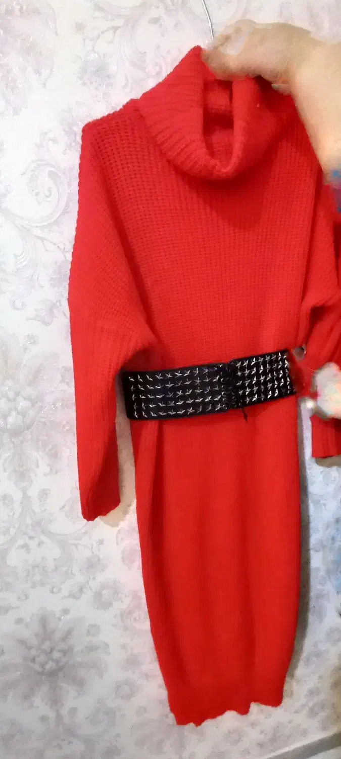 بافت بلند با کمربند فری سایز|لباس|نسیم‌شهر, |دیوار