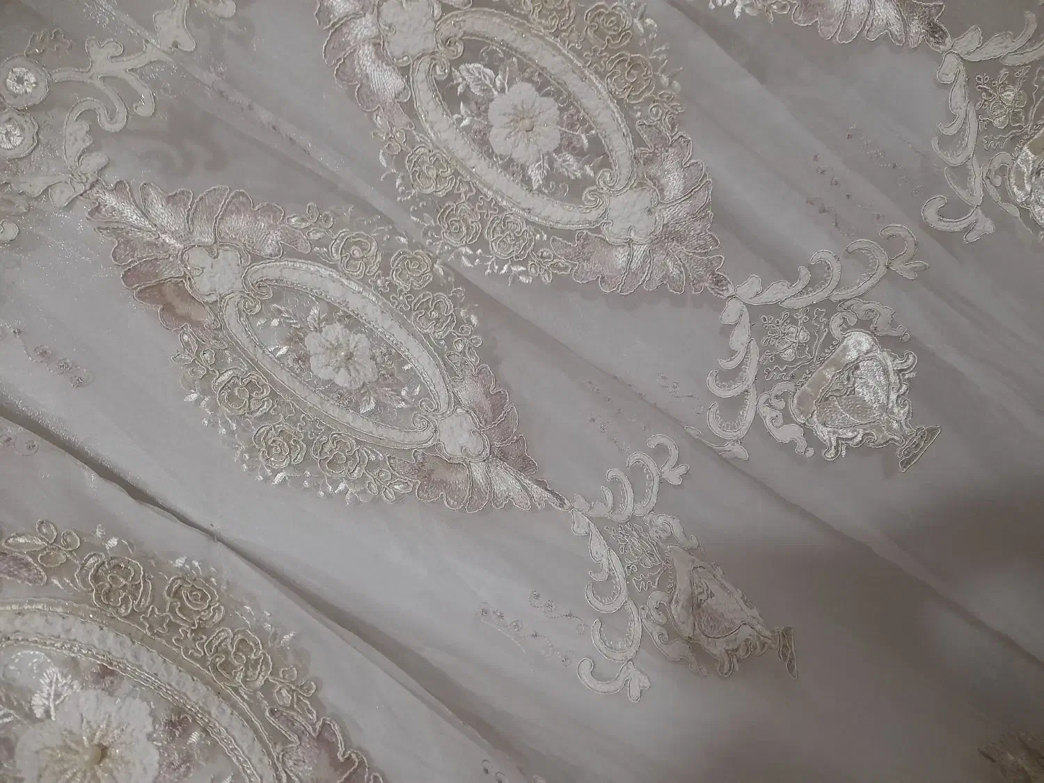 پرده توری کارشده|پرده، رانر، رومیزی|سهند, |دیوار