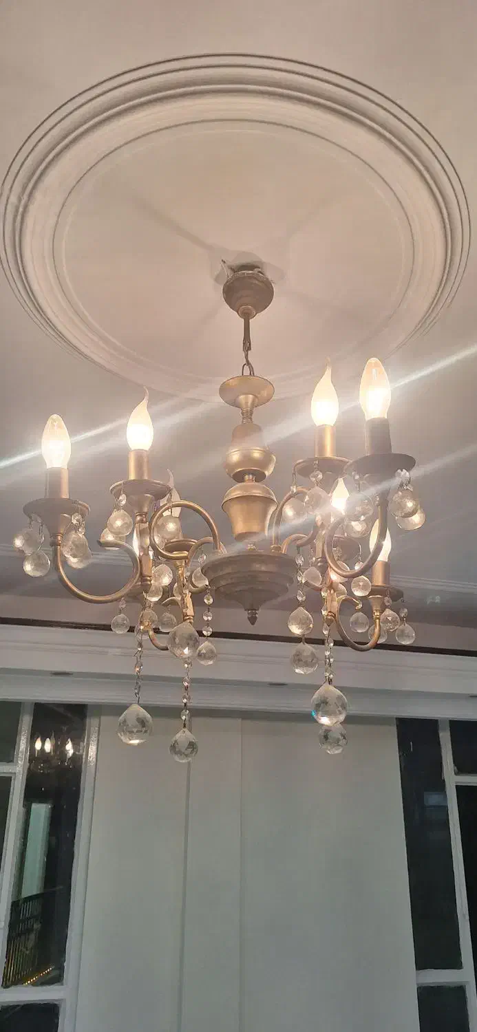 لوستر برنجی|لوستر و چراغ آویز|ملایر, |دیوار