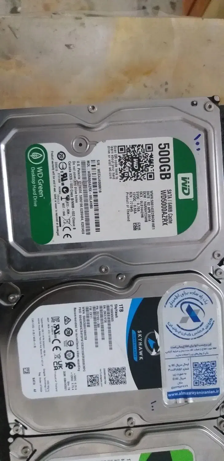 2 تا هارد یکترا اورجینال در حد نو و کم کارکرد|قطعات و لوازم جانبی رایانه|تبریز, |دیوار