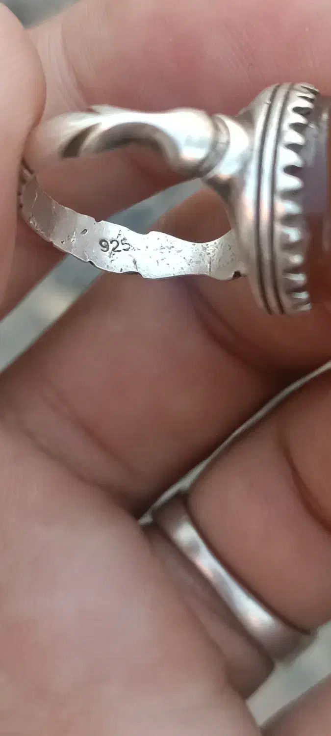 عقیق یمن رکاب نقره|جواهرات|انبارآلوم, |دیوار