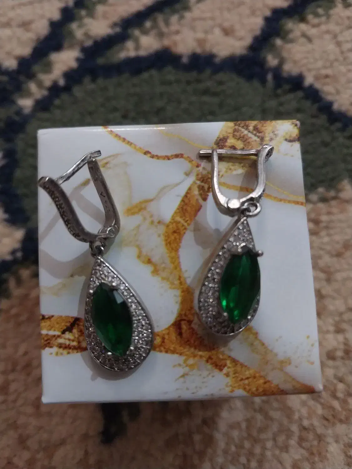 گوشواره نقره کاکی|جواهرات|کاکی, |دیوار