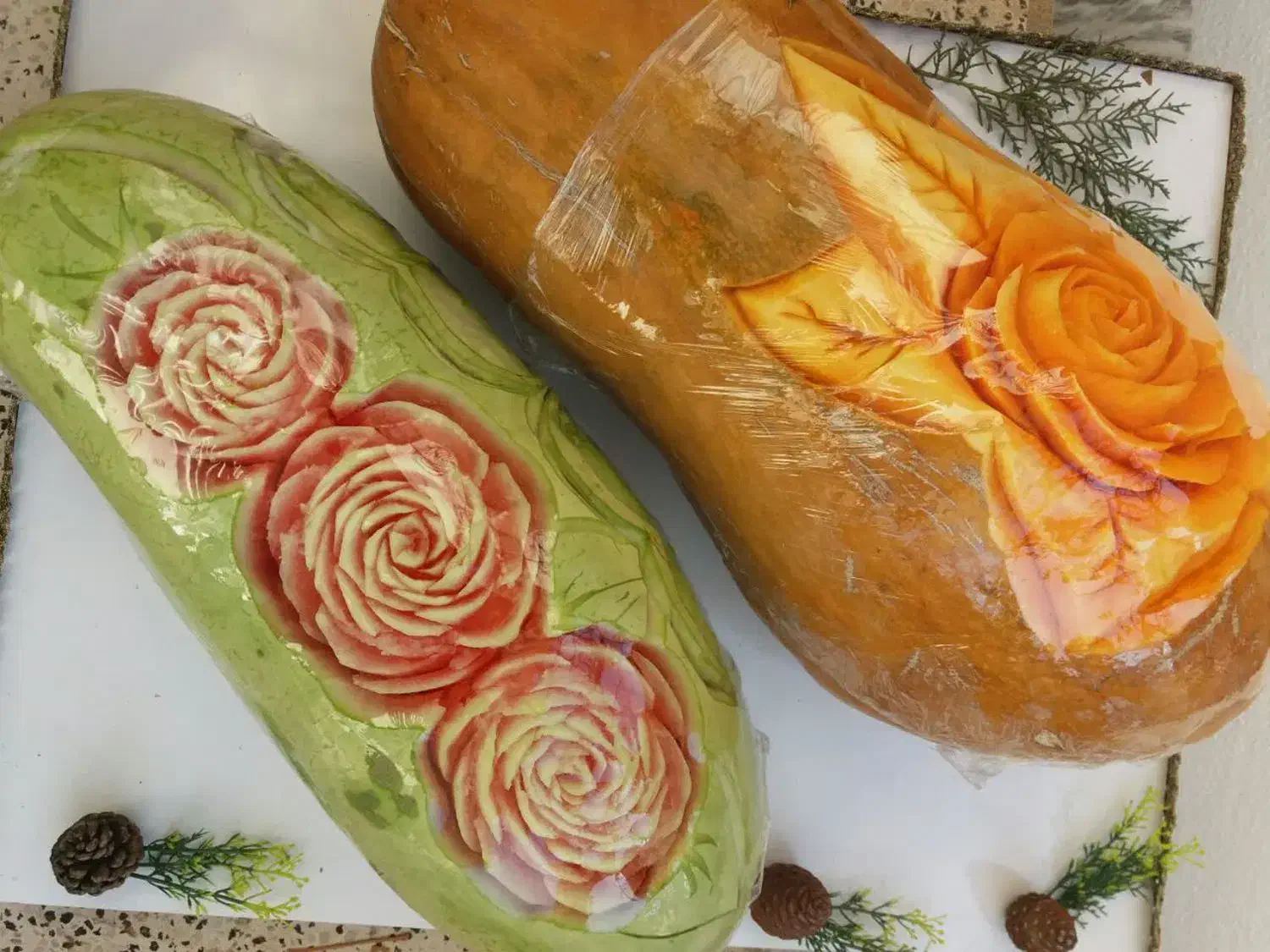 حکاکی هندوانه و کدو|خدمات پذیرایی، مراسم|نیشابور, شهرک جانبازان|دیوار