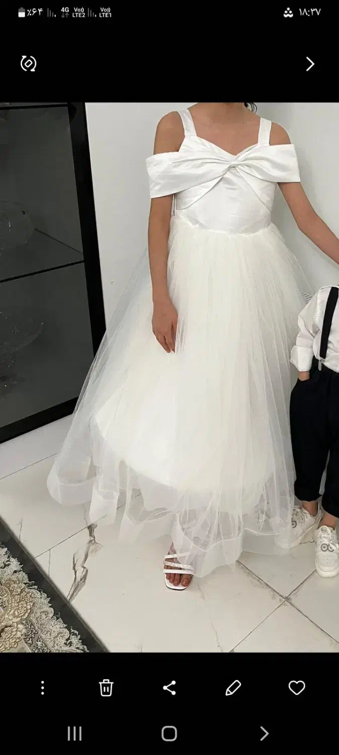 لباس عروس دخترونه کاملا نو وسالم|کفش و لباس بچه|نسیمشهر, |دیوار