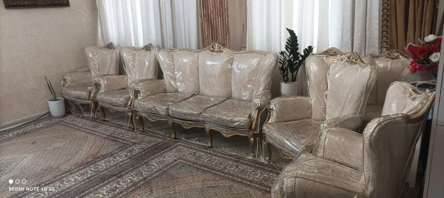 مبل استیل9نفره در حد نو|مبلمان خانگی و میز عسلی|تهران, کیانشهر|دیوار