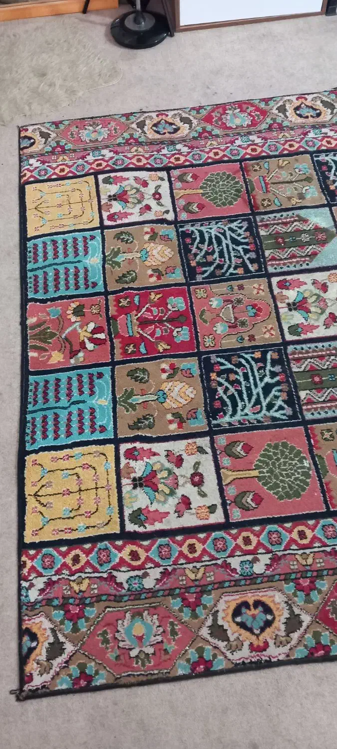 قالی طرح گیلیم|گلیم، جاجیم، گبه|امیدیه, |دیوار