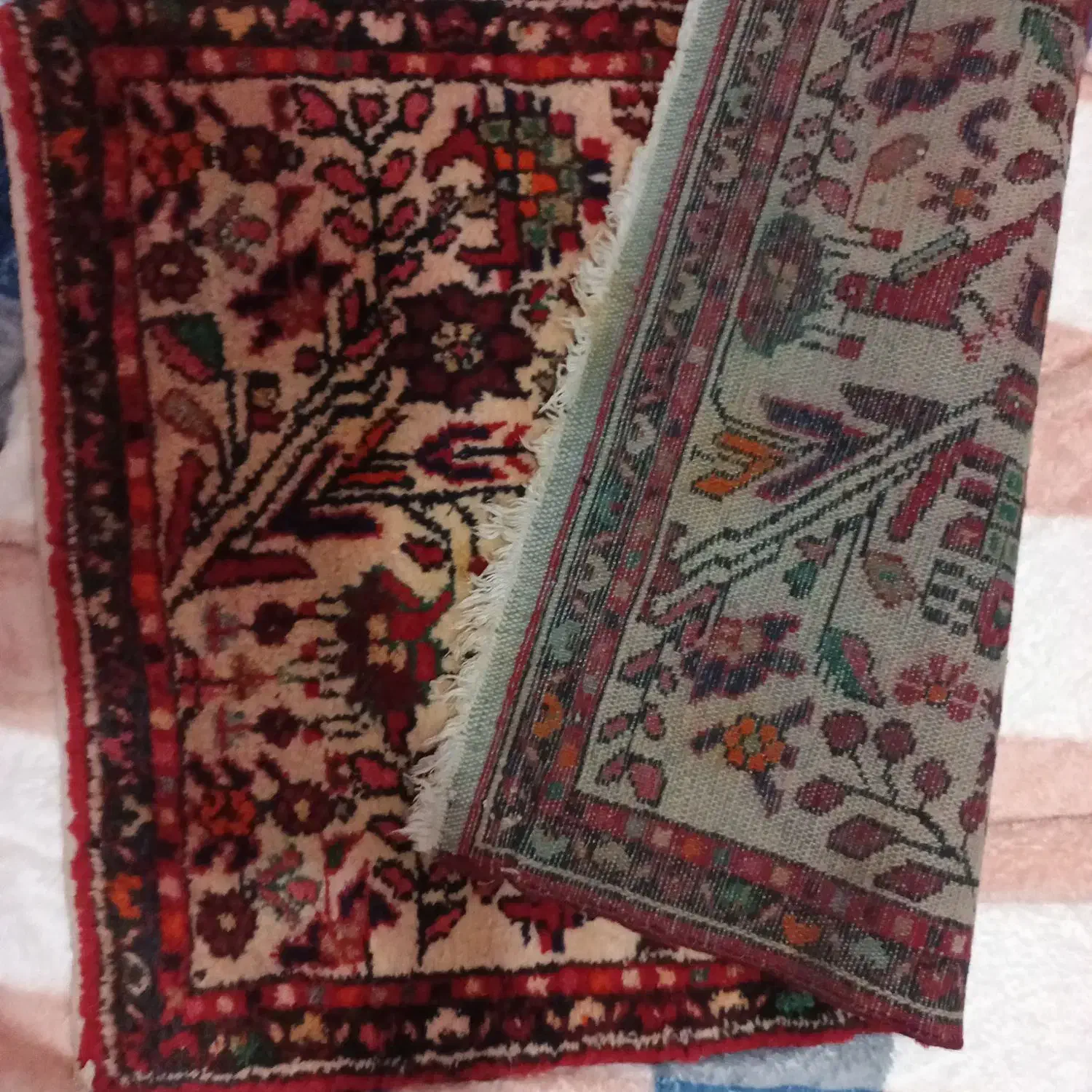 تابلو فرش دستباف عتیقه|تابلو فرش|رزن, |دیوار