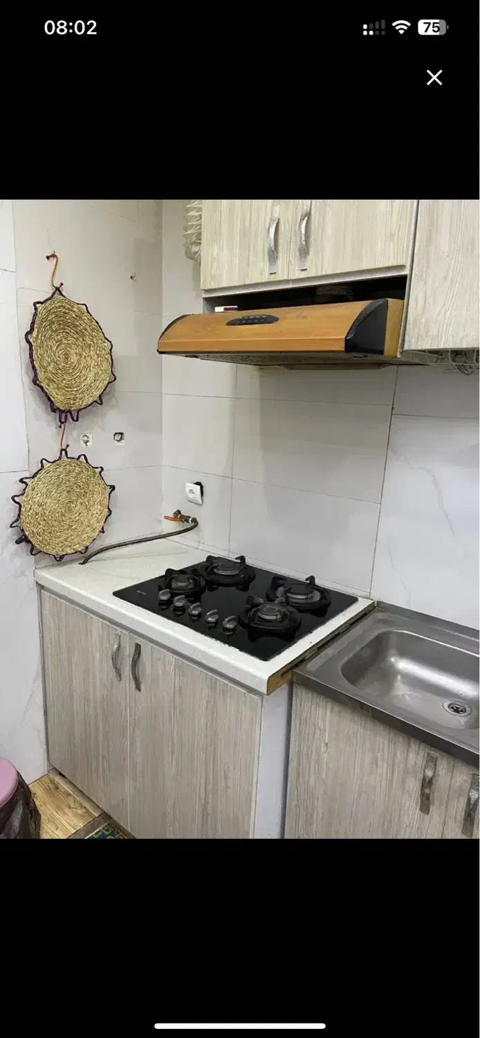 کابینت کامل همراه سینک و هود|آب‌چکان و نظم‌دهنده ظروف|خمام, |دیوار