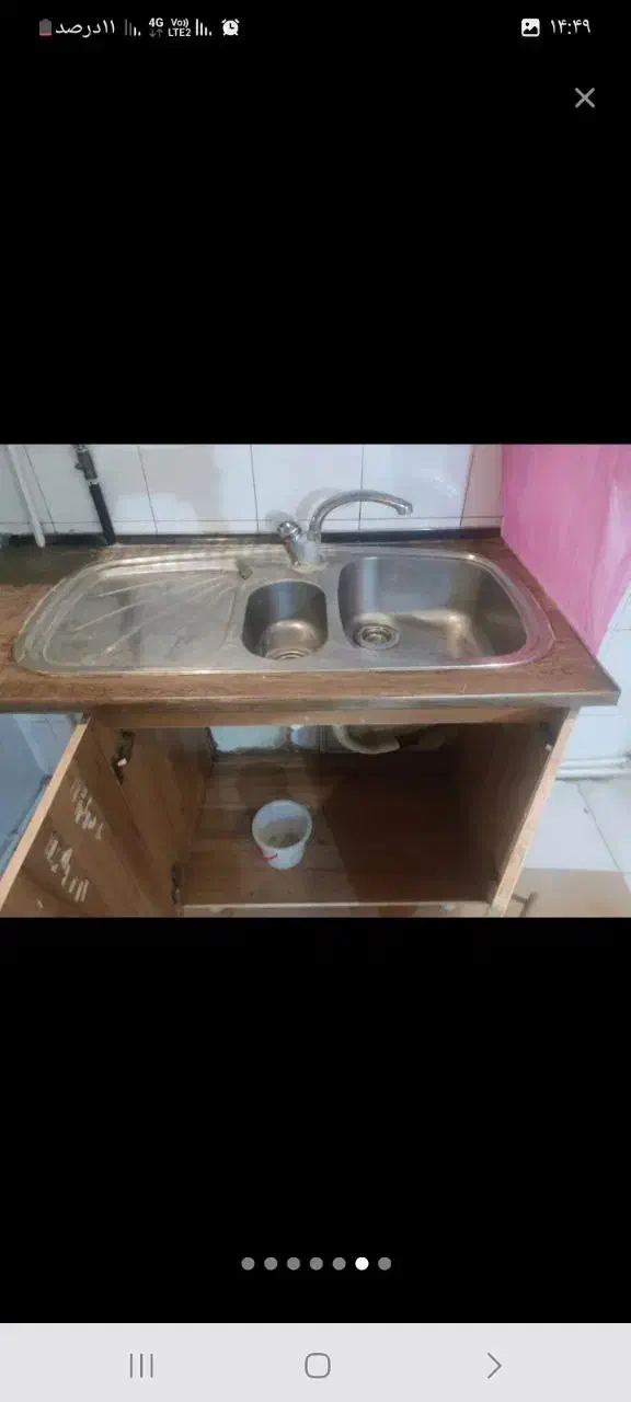 سینک ظرفشویی|آب‌چکان و نظم‌دهنده ظروف|قدس, شهر‌قدس|دیوار