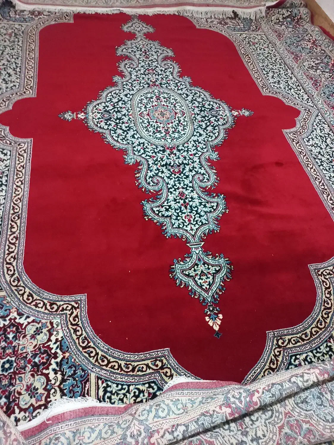 قالی کاشان نخ|فرش|کازرون, |دیوار