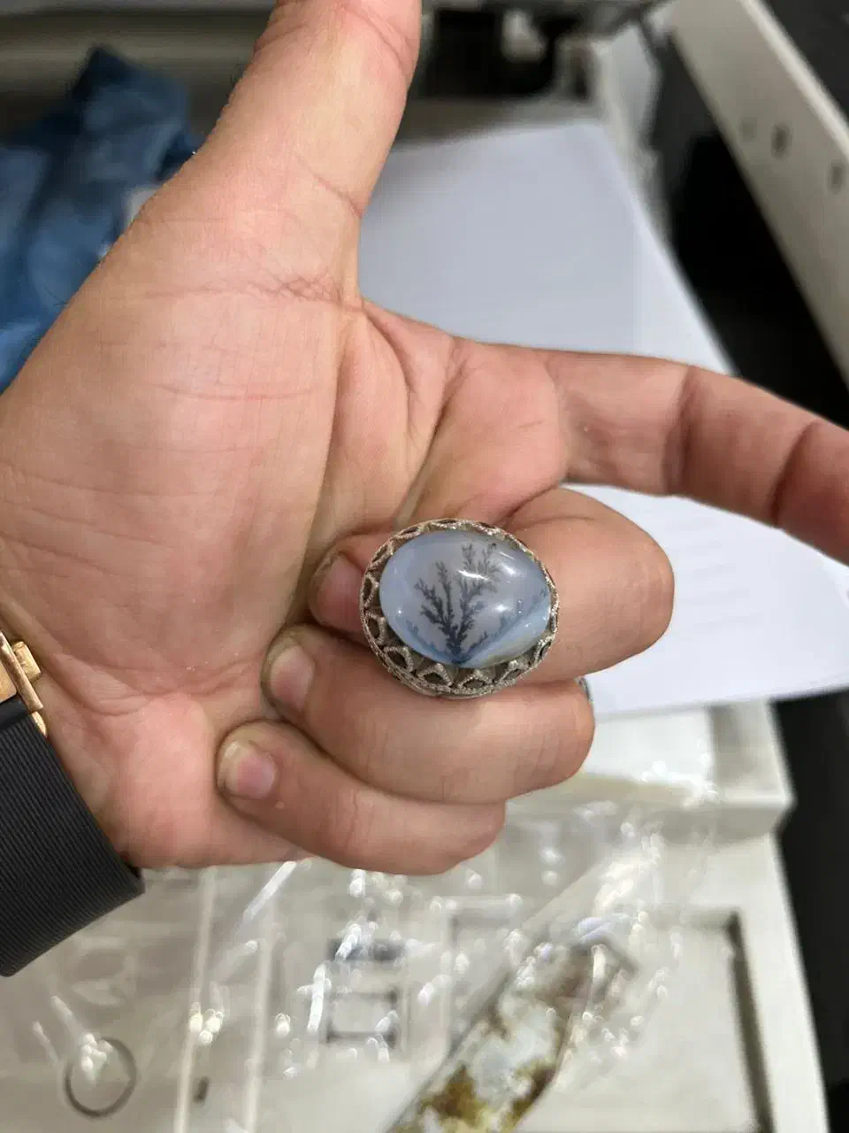 انگشتر دست ساز شجر|جواهرات|خرم‌آباد, |دیوار