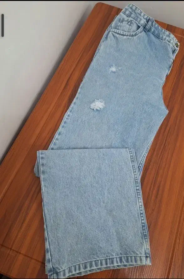 شلوار نیم بگ آبی یخی|لباس|دزفول, |دیوار