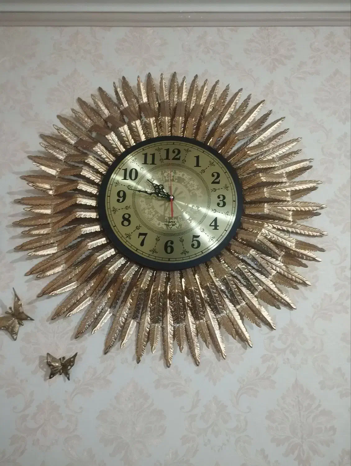 ساعت گرد فلزی خورشیدی|ساعت دیواری و تزئینی|اسلام‌شهر, شهرک احمدیه|دیوار