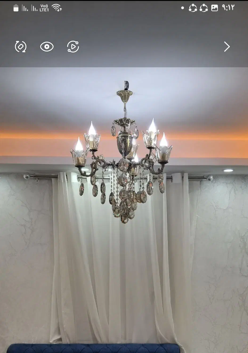 لوستر برنز|لوستر و چراغ آویز|سنندج, |دیوار