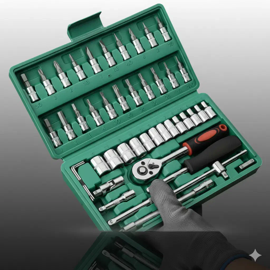 همه ابزارای لازم تو یه جعبه/مجموعه ۴۵پارچ جعبه بکس|ابزارآلات|اهر, |دیوار