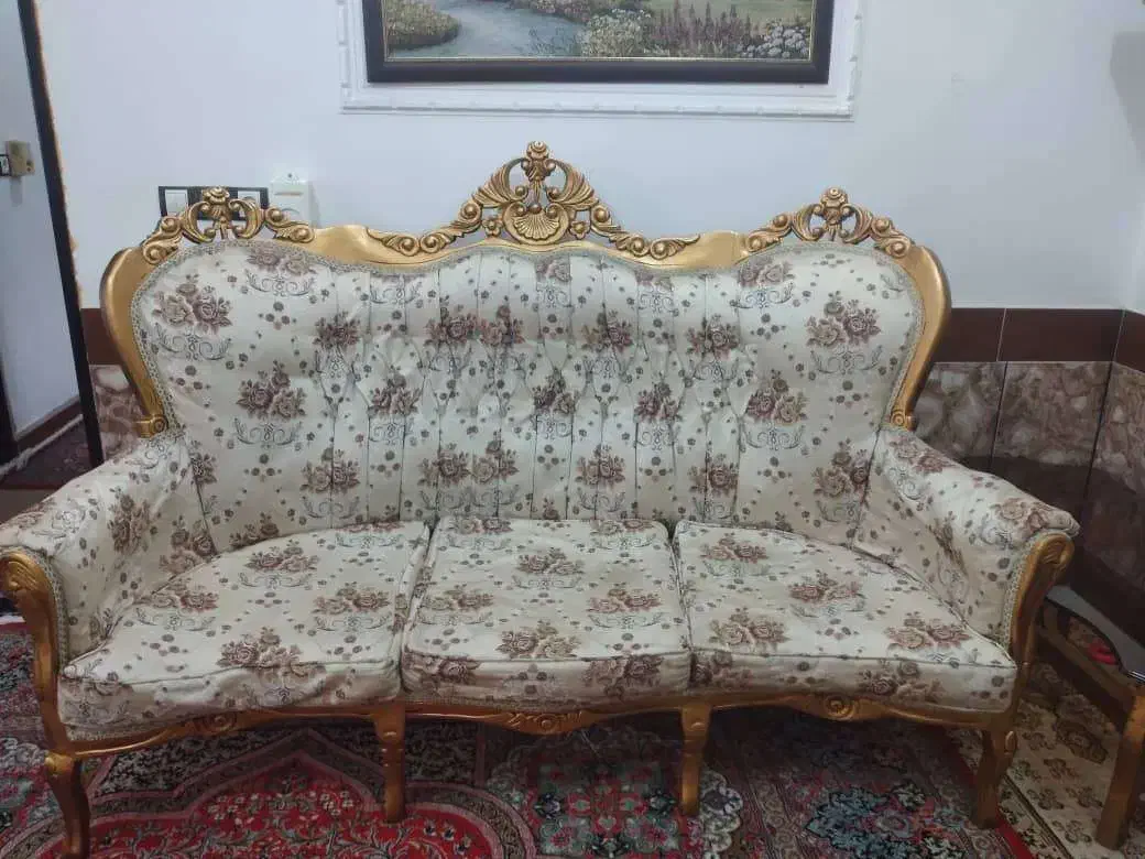 مبل سلطنتی ۹ نفره|مبلمان خانگی و میز عسلی|سورک, |دیوار