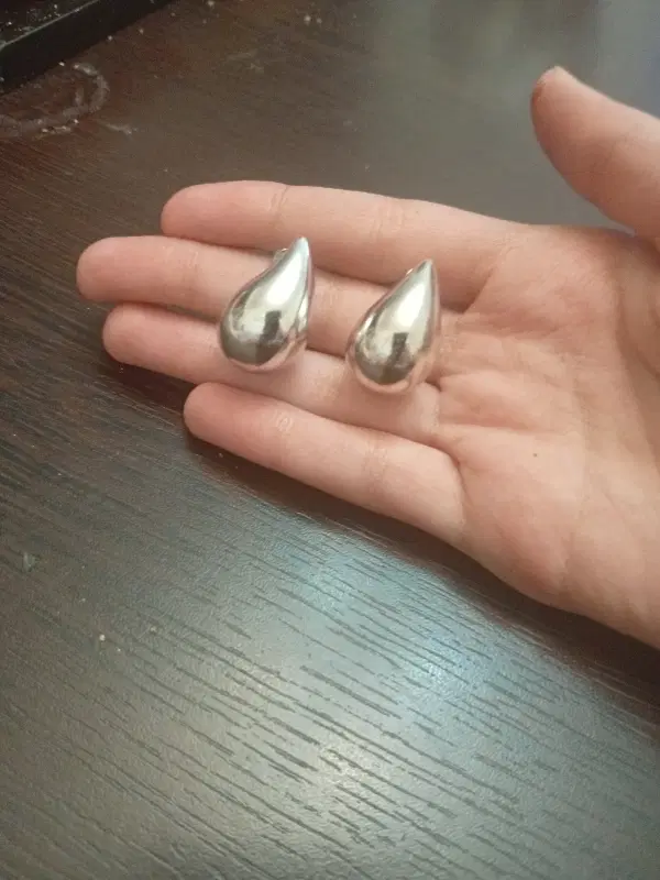 گوشواره قطره نقره ای ۲۳۰|بدلیجات|رشت, معلم|دیوار