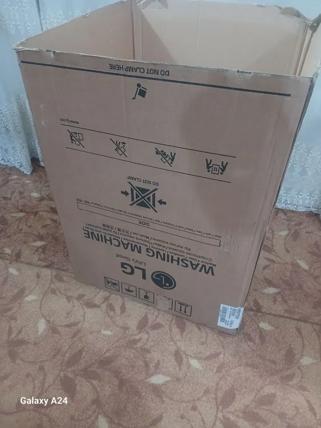 کارتن لباسشویی ال جی|ماشین لباسشویی و خشککن لباس|اهواز, کمپلو جنوبی|دیوار