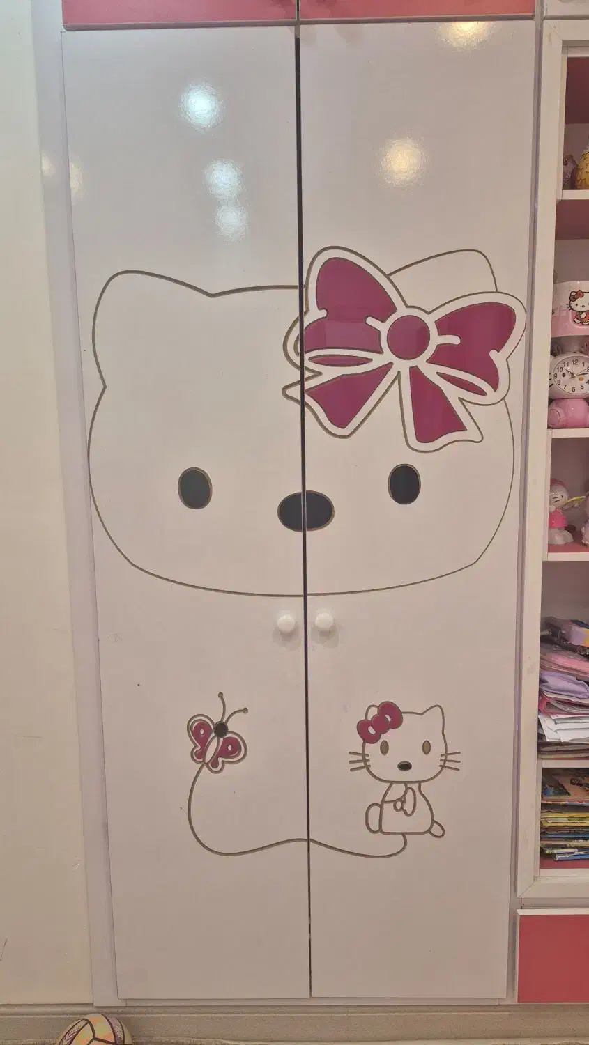 سرویس خواب طرح کیتی|تخت و سرویس خواب|خورموج, |دیوار