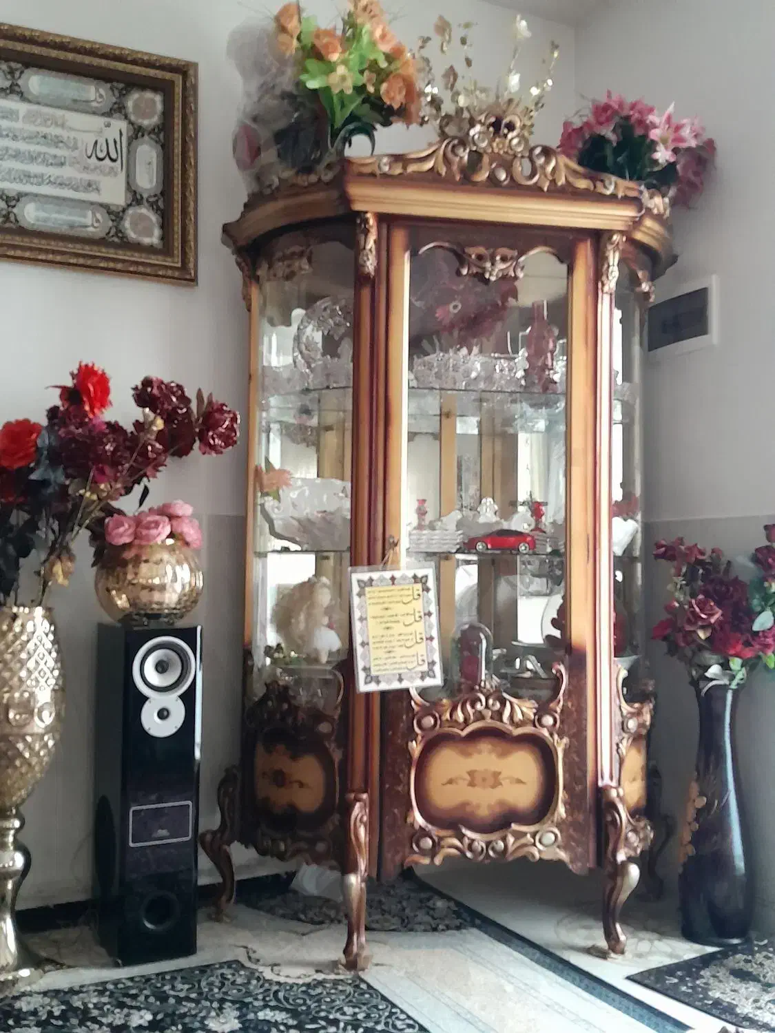 بوفه سلطنتی شیک چوب خالص|بوفه، ویترین، کنسول|گنبد کاووس, |دیوار