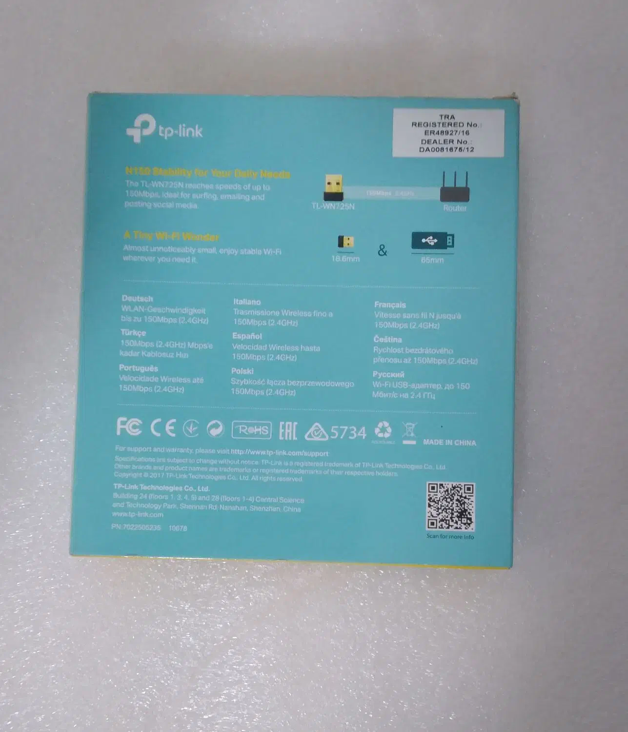 دانگل شبکه wifi بیسیم TP-link n725 150Mbps|مودم و تجهیزات شبکه|قم, باسکول|دیوار