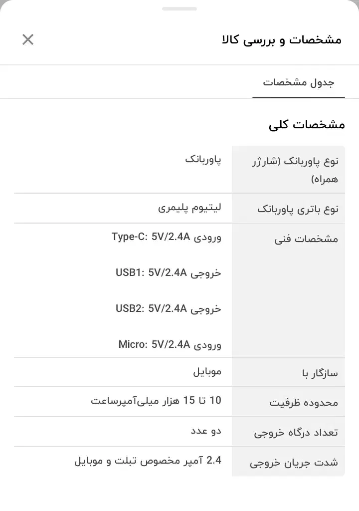 پاور بانک ۱۰۰۰۰ buku|لوازم جانبی موبایل و تبلت|یزد, |دیوار