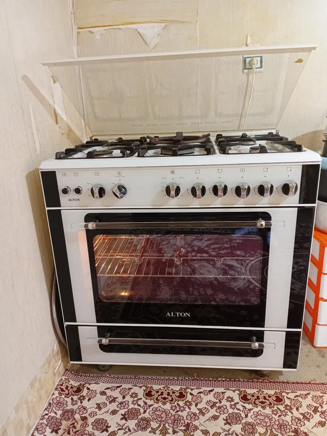 اجاق گاز فر دار ۵ شعله ALTON|اجاق گاز و لوازم برقی پخت‌وپز|مهاباد (آذربایجان غربی), |دیوار