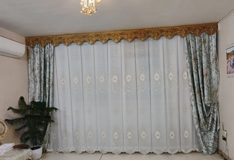 پرده پذیرایی در حد نو|پرده، رانر، رومیزی|قم, پردیسان|دیوار