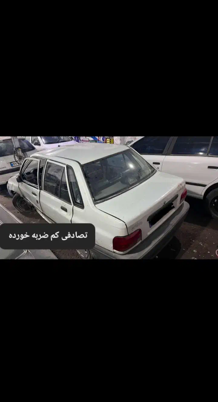 پراید 87 سفید تصادفی|خودرو سواری و وانت|ایرانشهر, |دیوار