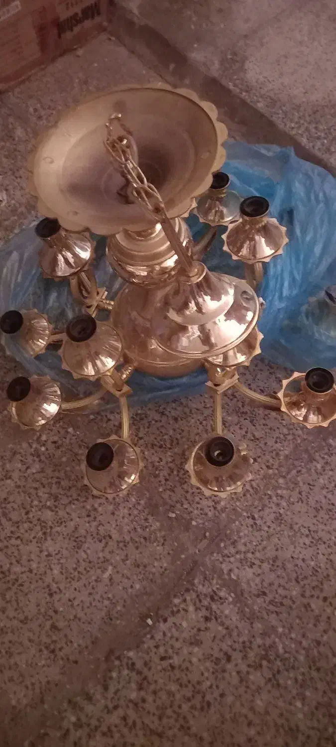 ۲ عددلوستر ۱۵ شعله مدل آویزان|لوستر و چراغ آویز|ارومیه, |دیوار