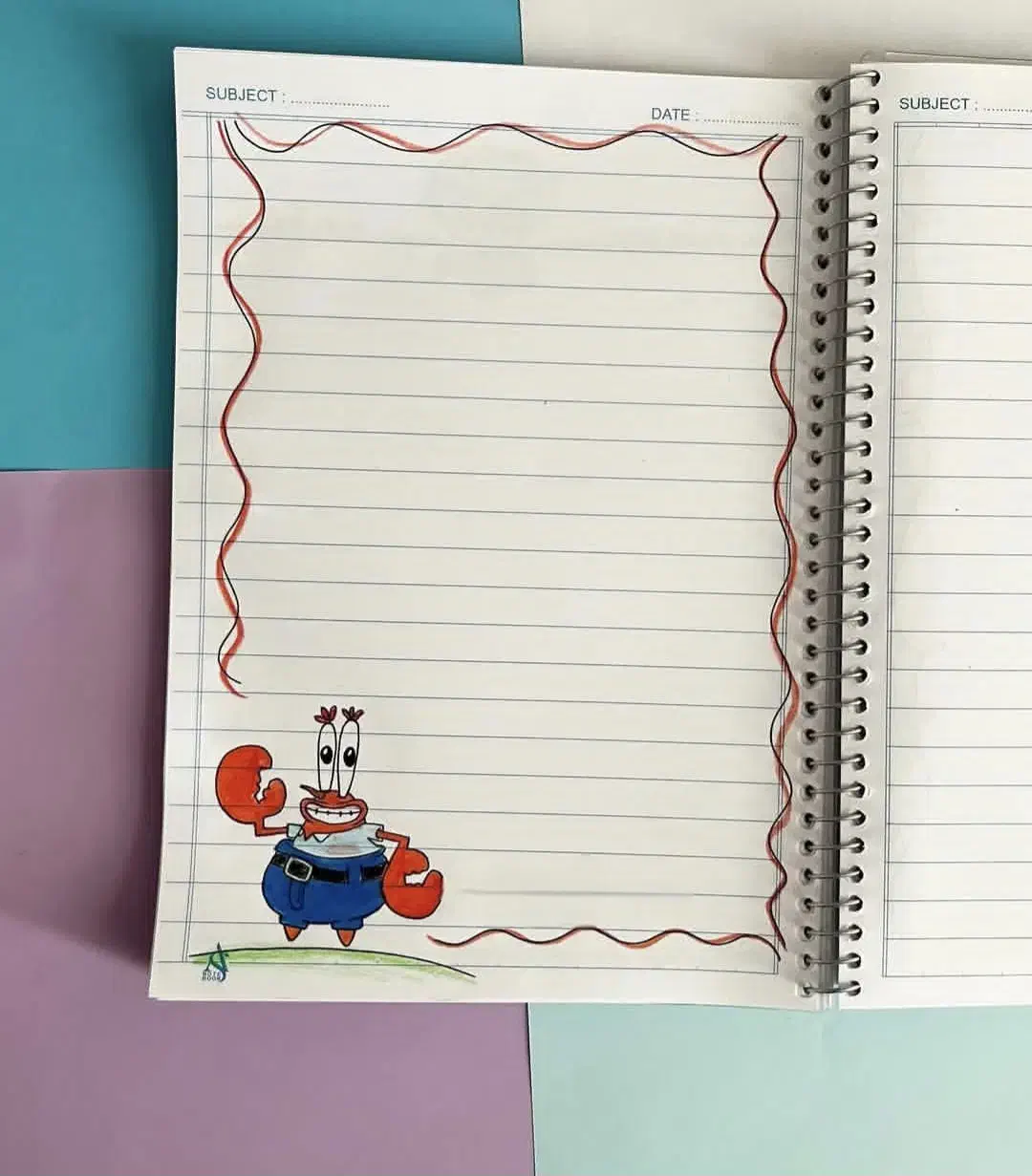 نقاشی دفتر مشق و حروف الفبا و ریاضی|خدمات آموزشی|جهرم, |دیوار