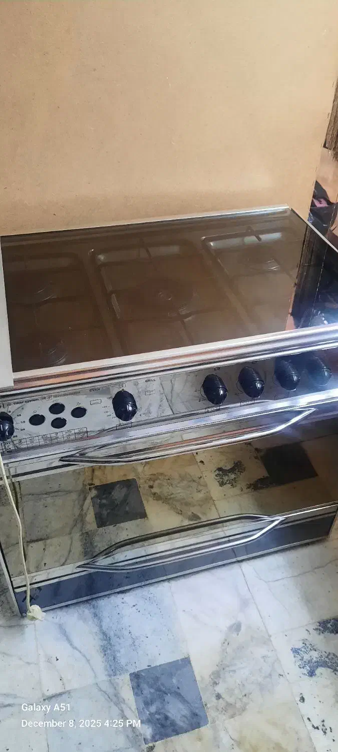 گاز فر دار استیل|اجاق گاز و لوازم برقی پختوپز|ملارد, |دیوار