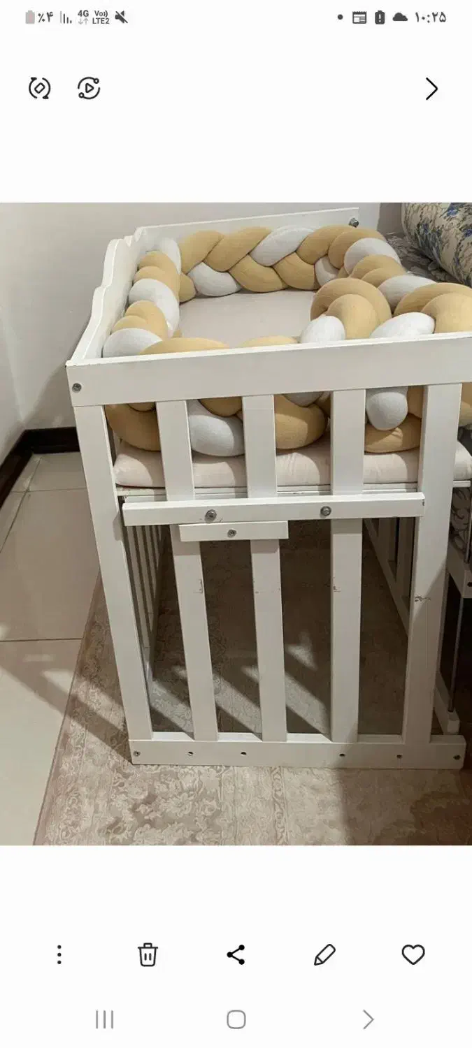 تخت نوزاد تخت کنار مادر|تخت و صندلی بچه|یزد, |دیوار